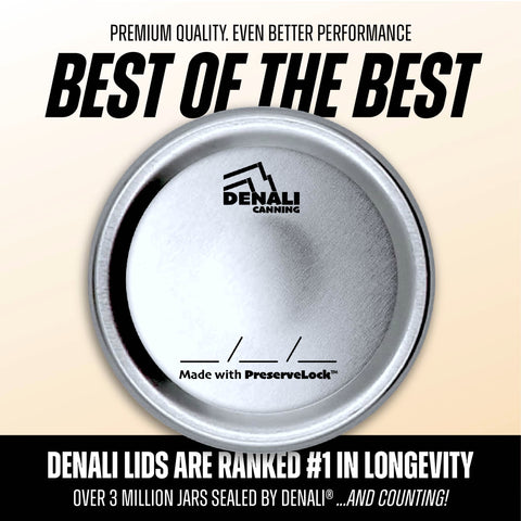 Case of 20 – Denali Lids – 12 Canning Lids Per Pack – Regular Mouth