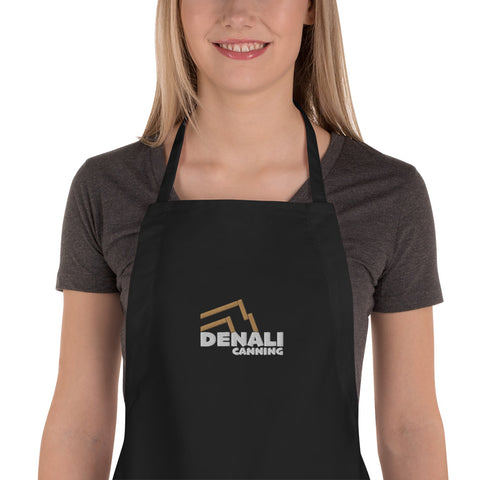 Black Embroidered Apron