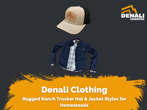 Denali Clothing: Durable Rugged Ranch Trucker Hat & Jacket Styles for Homesteads