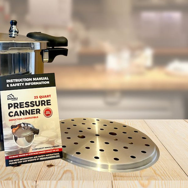 Denali Canning 23 Quart Pressure Canner & Cooker | Induction Compatible | Pressure Gauge & Pressure Regulator | Aluminum & Stainless Steel | Denali