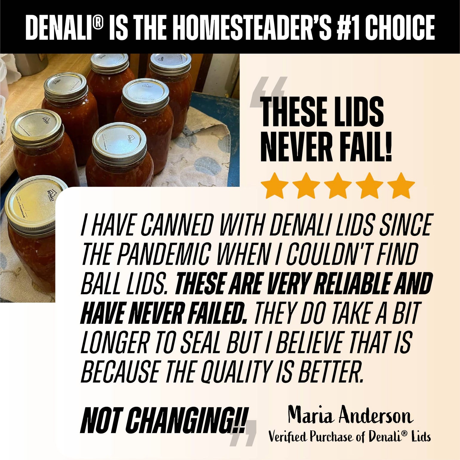 60 Pack canning lids Denali Lids, Regular Mouth Denali Canning