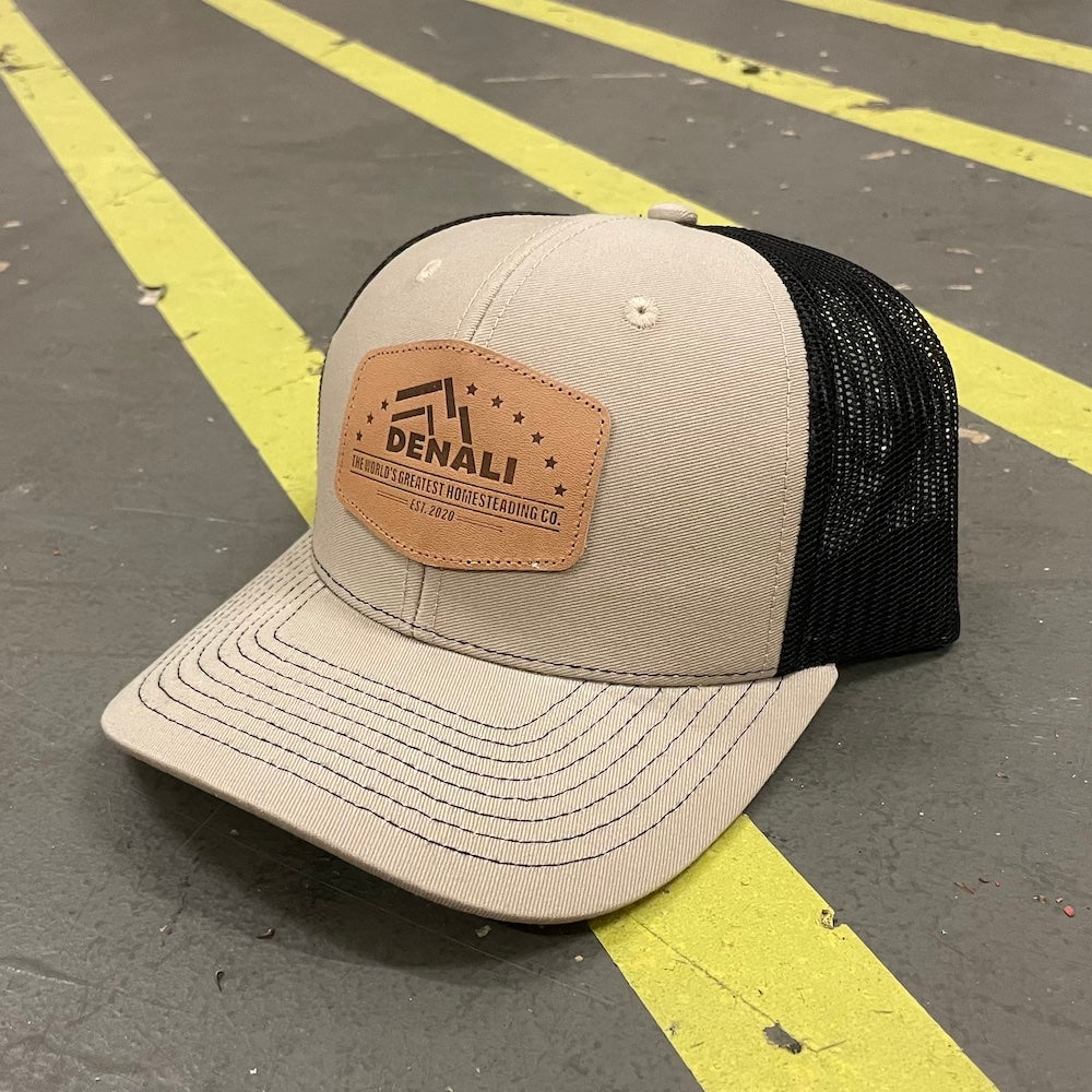 Rugged Ranch Trucker Hat, Desert Shadow (Khaki/Black) – Denali Canning