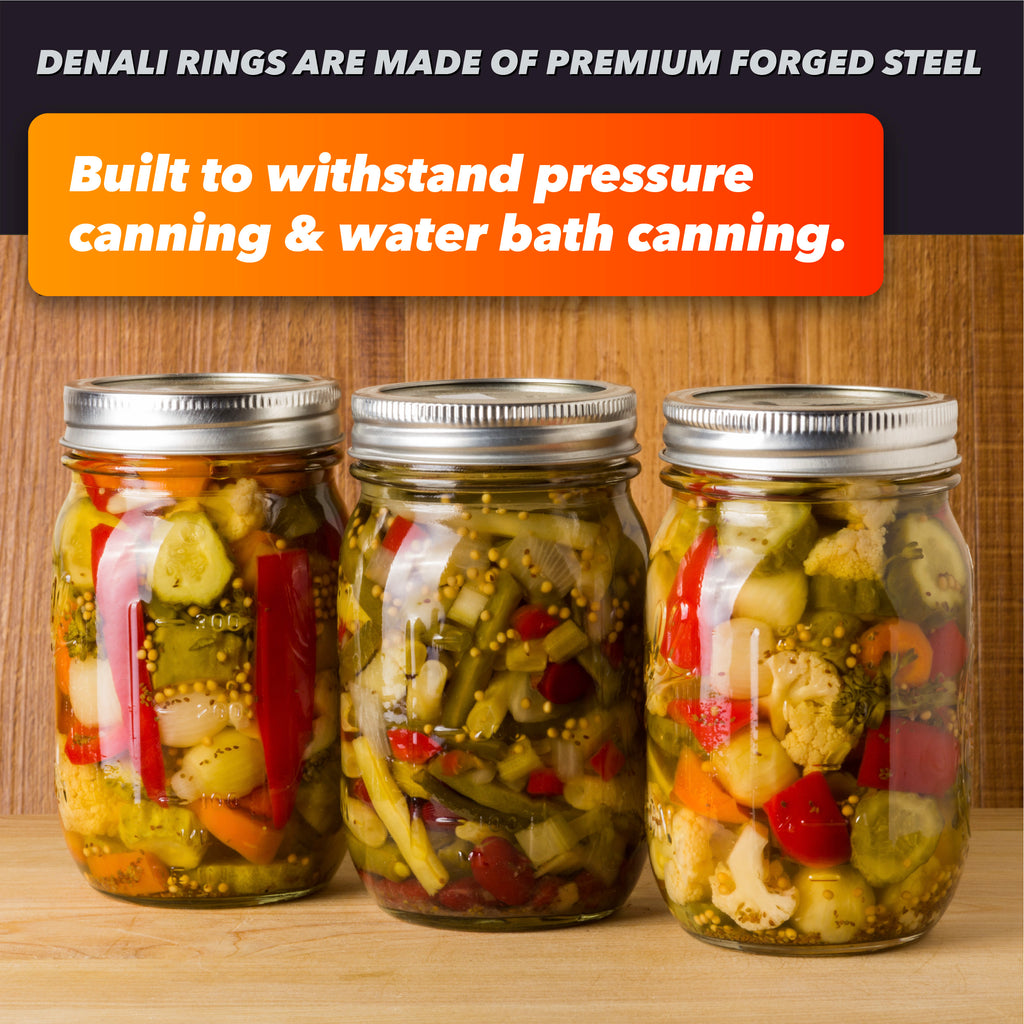 Canning Rings Denali 24 Pack Rings for Regular Mouth Jars – Denali Canning