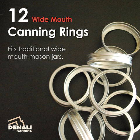 12 wide mouth canning rings are perfect to fits traditional mason jars